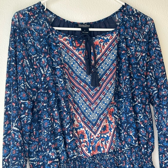 Lucky Brand long sleeve smocked waistband dress. - Picture 2 of 8